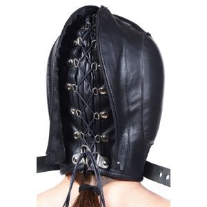 Leather Padded Hood with Mouth Hole - MediumLarge