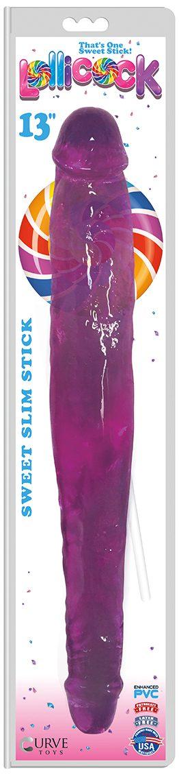 Lollicock Sweet Slim Stick Double Dildo - Purple