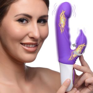 10X Flipper Flicker Rabbit Vibrator with Moving Clitoral Stimulator