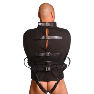 Strict Leather Black Canvas Straitjacket- X-Large