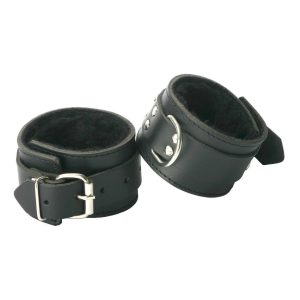 Strict Leather Fur Lined Ankle Cuffs