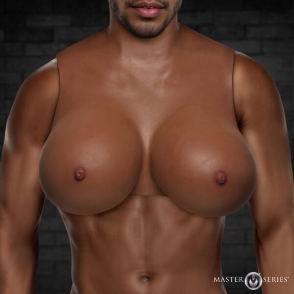 Perky Pair G-Cup Silicone Breasts - Dark