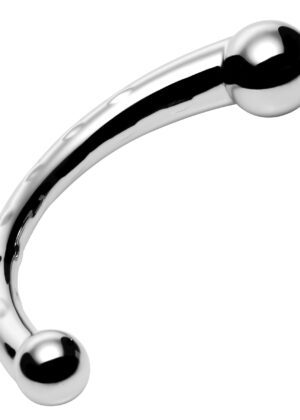 The Chrome Crescent Dual Ended Dildo
