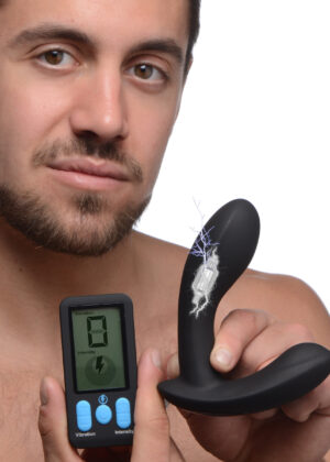 E-Stim Pro Silicone Vibrating Prostate Massager with Remote Control