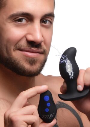 8X Volt Drop Vibrating and E-Stim Silicone Prostate Massager with Remote